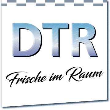 Das Logo der DTR Teppichreinigung mit dem Claim "Frische im Raum"