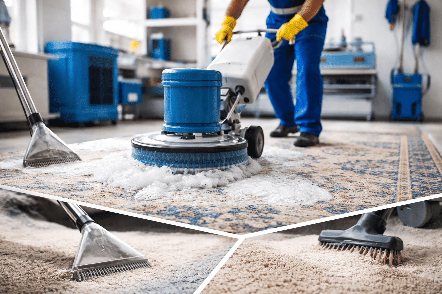 Überblick verschiedener professioneller Methoden zur Reinigung von Teppichen